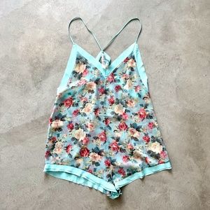 Free People Intimately Sheer Floral Romper